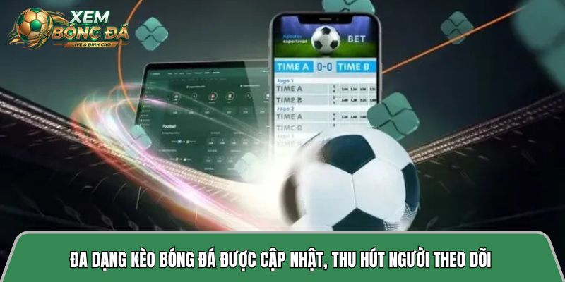 Đa dạng kèo bóng đá được cập nhật, thu hút người theo dõi 